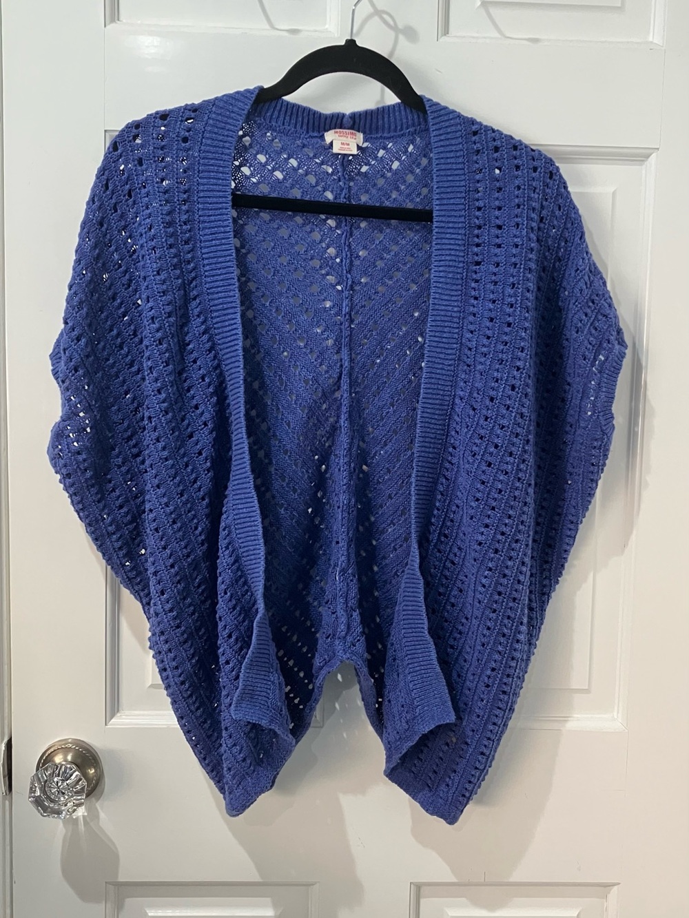 Mossimo Supply Co. Open-Knit Cobalt Blue Women's Cardigan